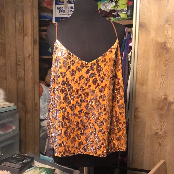 NWT Sequin Sleeveless Top from Anthropology Size XL - Picture 1 of 16